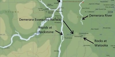 Harta e essequibo bregdetin Guajana