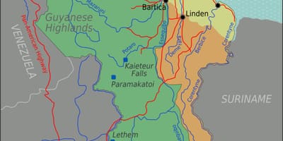 Bregun lindor demerara Guajana hartë